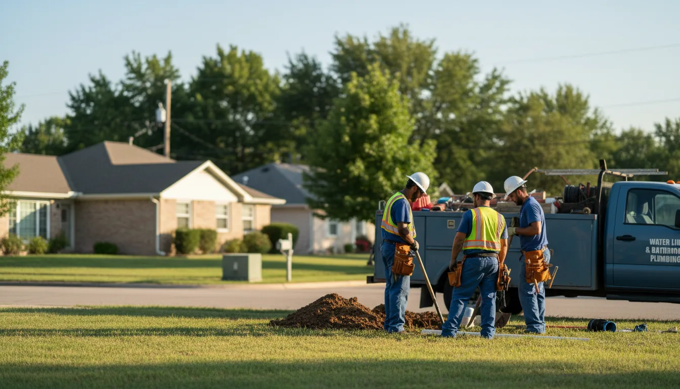 Residential water line and bathroom plumbing service in Boerne, TX
